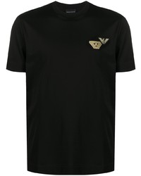 Emporio Armani Face And Logo Patch T Shirt