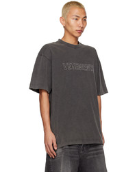 Vetements Gray Embroidered T Shirt