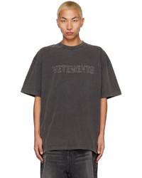 Vetements Gray Embroidered T Shirt
