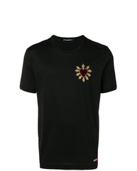 Dolce & Gabbana Heart Embroidered T Shirt