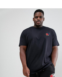 Duke King Size Logo T Shirt With Rose Embroidery In Black