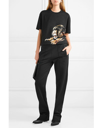 Givenchy Leo Oversized Embroidered Printed Cotton Jersey T Shirt