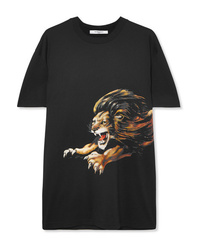Givenchy Leo Oversized Embroidered Printed Cotton Jersey T Shirt