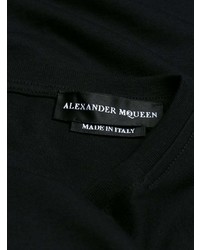 Alexander McQueen Logo And Rose T Shirt