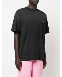 MSGM Logo Embroidered Cotton T Shirt