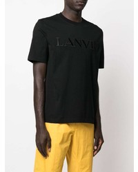 Lanvin Logo Embroidered Cotton T Shirt