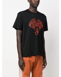 JW Anderson Logo Embroidered Cotton T Shirt