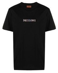 Missoni Logo Embroidered Cotton T Shirt