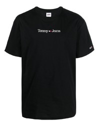 Tommy Jeans Logo Embroidered Cotton T Shirt