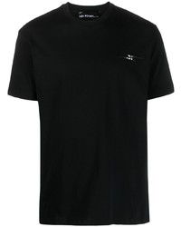 Neil Barrett Logo Embroidered Cotton T Shirt