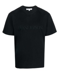 JW Anderson Logo Embroidered Cotton T Shirt