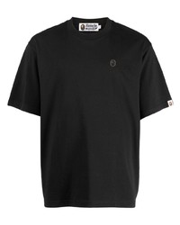 A Bathing Ape Logo Embroidered Cotton T Shirt