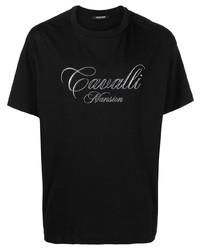 Roberto Cavalli Logo Embroidered T Shirt