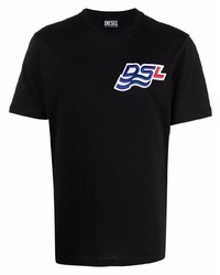 Diesel Logo Patch Cotton T Shirt