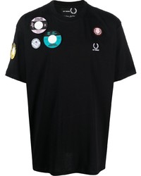 Raf Simons X Fred Perry Logo Patchwork Crew Neck T Shirt
