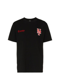 Marcelo Burlon County of Milan Ny Mets Embroidered Ribbed Neck T Shirt