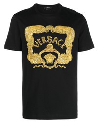Versace Seashell Baroque Embroidered T Shirt