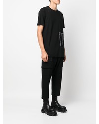 Rick Owens DRKSHDW Slogan Patch Short Sleeve T Shirt