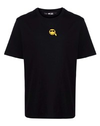 Karl Lagerfeld Smiley Embroidered T Shirt