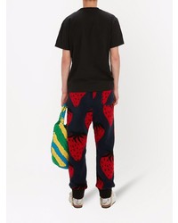 JW Anderson Strawberry Embroidered Cotton T Shirt