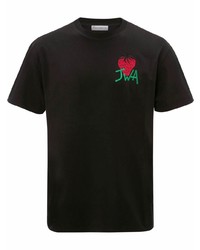 JW Anderson Strawberry Embroidered Cotton T Shirt