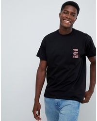 New Look T Shirt With You Got This Embroidery In Black