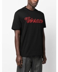 Versace Varsity Logo Embroidered T Shirt