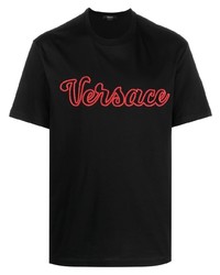 Versace Varsity Logo Embroidered T Shirt