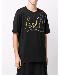 Fendi X Noel Fielding Embroidered Logo T Shirt