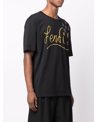 Fendi X Noel Fielding Logo Embroidered T Shirt
