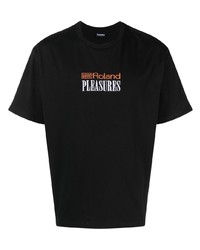 Pleasures X Roland Logo Embroidered T Shirt