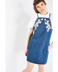 Topshop Tulip Embroidered Pinafore Dress