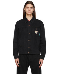 Rassvet Black Denim Embroidered Jacket