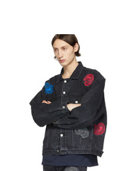 Nahmias Black Denim Paisley Embroidered Jacket