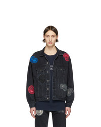 Nahmias Black Denim Paisley Embroidered Jacket