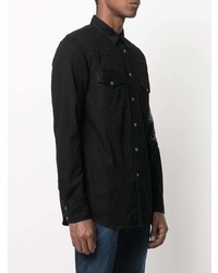 Diesel Dragon Embroidered Denim Overshirt