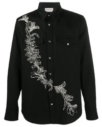 Alexander McQueen Embroidered Denim Shirt