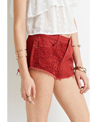 Forever 21 Embroidered Panel Cutoffs