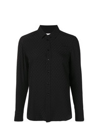 Black Embroidered Dress Shirt