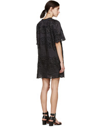 Isabel Marant Black Embroidered Ruthel Dress
