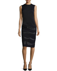 Ralph Lauren Collection Sydney Layered Applique Dress Black