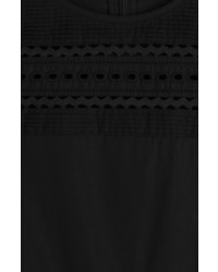 RED Valentino Cotton Dress With Embroidered Eyelet Trim