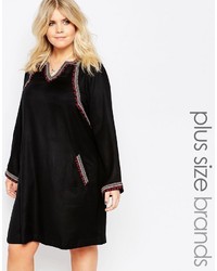 Alice & You Embroidered Long Sleeve Skater Dress