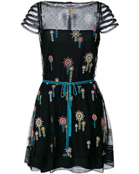 RED Valentino Embroidered Tie Detail Dress