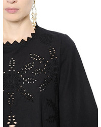 Etoile Isabel Marant Embroidered Cotton Poplin Dress