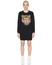 Kenzo Tiger Embroidered Cotton Jersey Dress