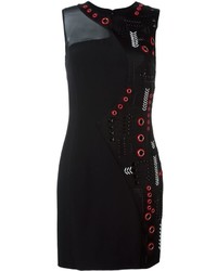 Versace Embroidered Side Detail Dress
