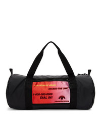 Black Embroidered Duffle Bag