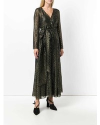 RED Valentino Embroidered Lame Long Dress