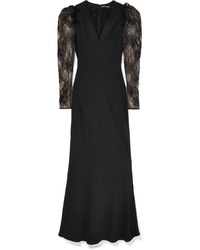 Alexander McQueen Embroidered Tulle And Crepe Gown